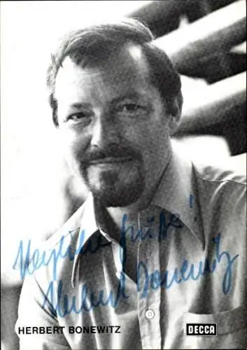 Ak Schauspieler und Sänger Herbert Bonewitz, Portrait, Autogramm