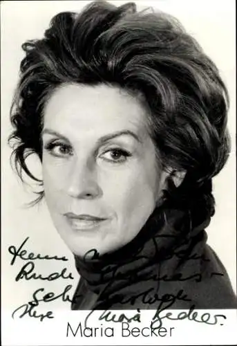 Ak Schauspielerin Maria Becker, Portrait, Autogramm