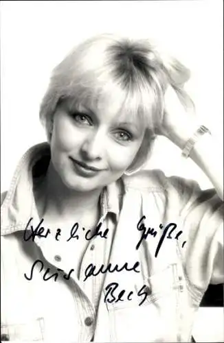 Ak Schauspielerin Susanne Beck, Portrait, Autogramm