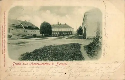 Ak Oberzwieselau Lindberg in Bayern, Straßenpartie