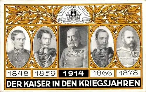 Ak Franz Joseph I., Der Kaiser in den Kriegsjahren