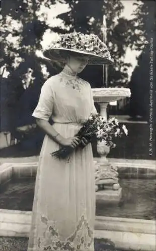 Ak Herzogin Victoria Adelheid von Sachsen Coburg Gotha, Portrait