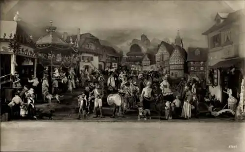 Ak Sonneberg in Thüringen, Städtisches Museum, Gruppe für die Weltausstellung 1910, Puppen