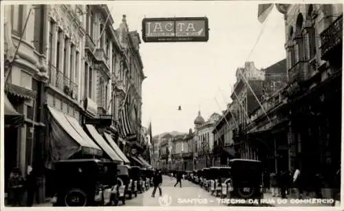 Foto Ak Santos Brasilien, Straßenpartie