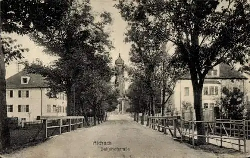 Ak Aichach in Schwaben, Bahnhofstraße