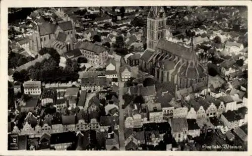 Ak Hansestadt Wismar, Luftaufnahme