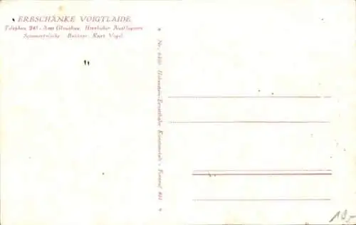 Ak Glauchau in Sachsen, Erbschänke Voigtlaide