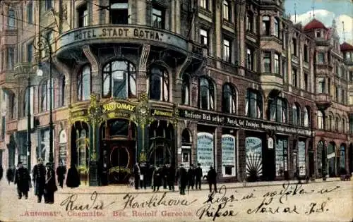Ak Chemnitz in Sachsen, Hotel Stadt Gotha, Automat