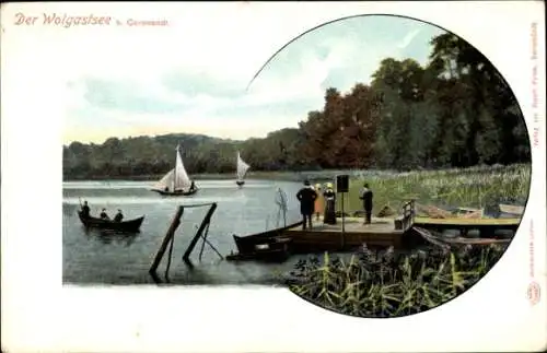Ak Wolgastsee bei Korswandt, See, Boote