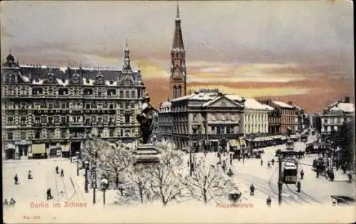 Ak Berlin Mitte, Alexanderplatz, Winter