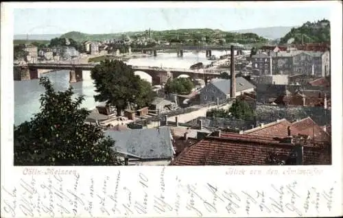 Ak Cölln Meißen Sachsen, Blick von den Amtsstufen