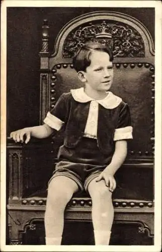 Ak Prinz Baudouin, Kinderportrait