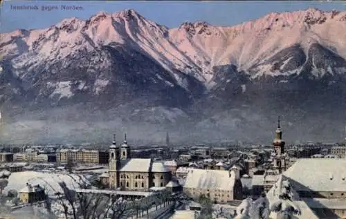 Ak Innsbruck in Tirol, Teilansicht, Nord, Gebirge