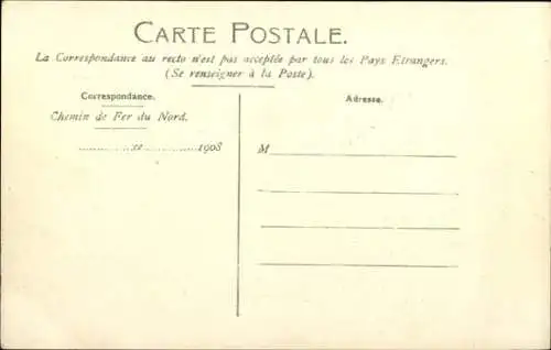 Ak London City England, Palais Francais des Arts decoratifs, Exposition Franco-Britannique 1908