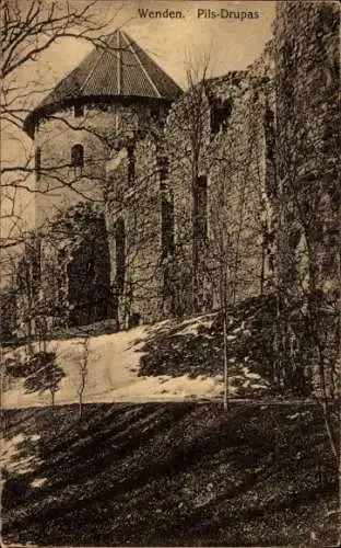Ak Cesis Wenden Lettland, Pilsdrupas, Schlossruine