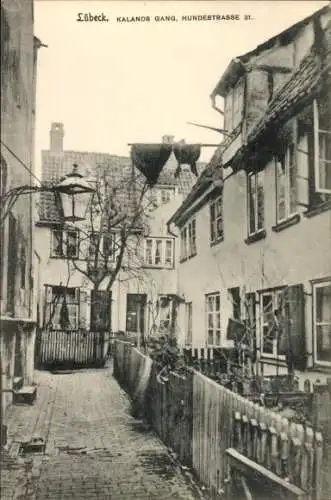 Ak Hansestadt Lübeck, Kalands Gang, Hundestraße 31