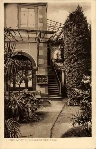 Ak Niederbronn les Bains Bad Niederbronn Elsass Bas Rhin, Hotel Matthis