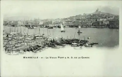Ak Marseille Bouches du Rhône, Alter Hafen