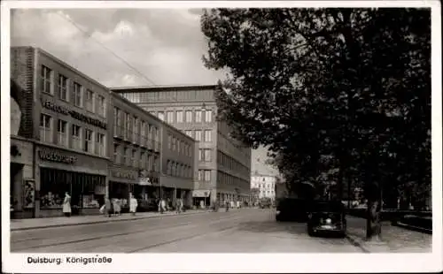 Ak Duisburg im Ruhrgebiet, Königstraße