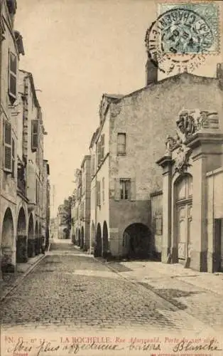 Ak La Rochelle Charente Maritime, Rue Admyrauld, Porte
