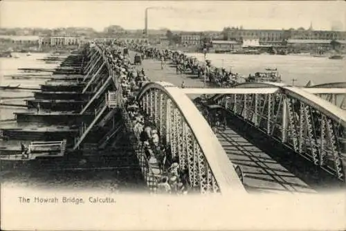 Ak Kalkutta Kalkutta Kalkutta Indien, die Howrah-Brücke