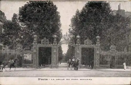 Ak Paris VIII, das Parc-Monceau-Tor