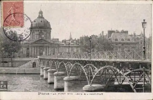 Ak Paris VI, Pont des Arts und das Institut