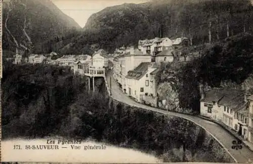 Ak Luz Saint Sauveur Hautes Pyrénées, Gesamtansicht