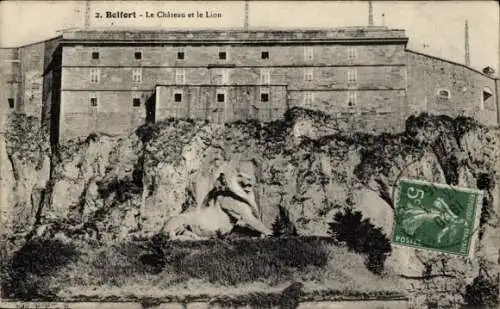Ak Belfort Beffert Beffort Territory of Belfort, Castle and the Lion