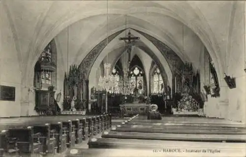 Ak Haroué Meurthe et Moselle, Innenraum der Kirche