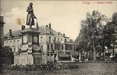 Ak Liège Lüttich Wallonien, Statue Gretry