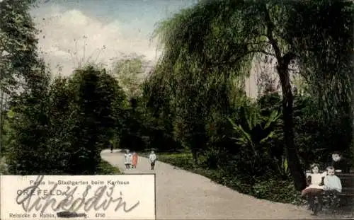 Ak Krefeld am Niederrhein, Stadtgarten, Kurhaus