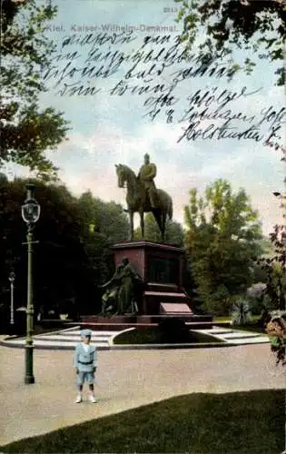 Ak Kiel, Kaiser Wilhelm-Denkmal