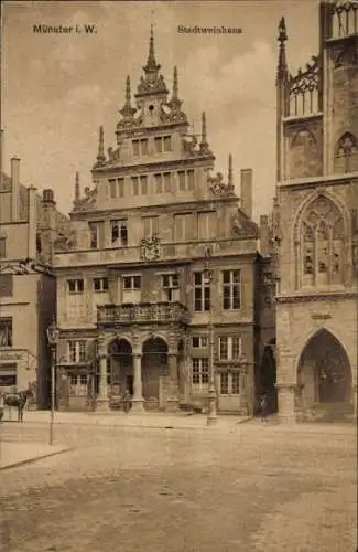 Ak Münster in Westfalen, Stadtweinhaus