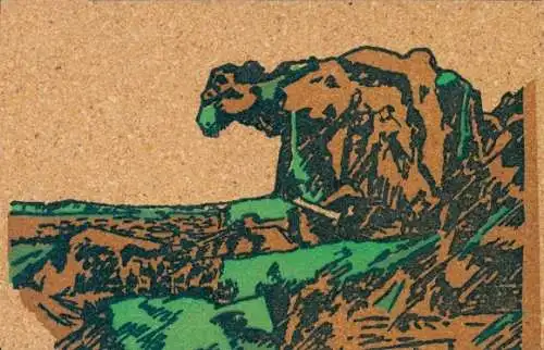 Leder Ak Capo d'Orso Sardegna, Felsen, Gesamtansicht