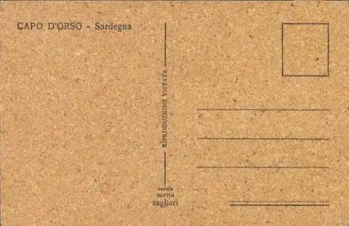 Leder Ak Capo d'Orso Sardegna, Felsen, Gesamtansicht