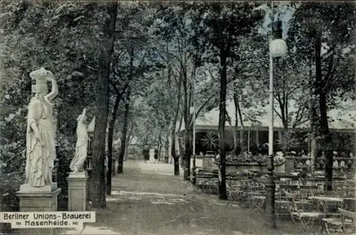 Ak Berlin Neukölln, Berliner Unions-Brauerei, Hasenheide, Garten
