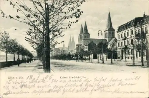 Ak Köln Rhein, Friedrich-Ufer