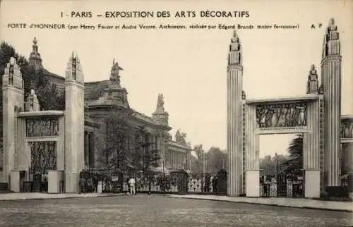 Ak Paris, Decorative Arts Expo 1925, Porte d’Honneur