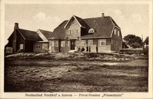 Ak Norddorf auf Amrum Nordfriesland, Privat-Pension Friesenheim
