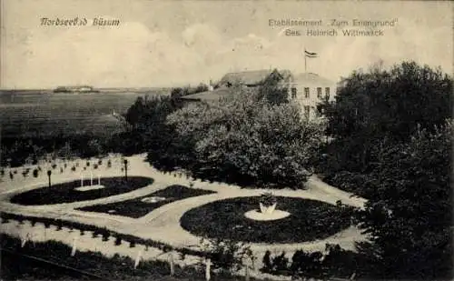 Ak Nordseebad Büsum, Etablissement Zum Erlengrund