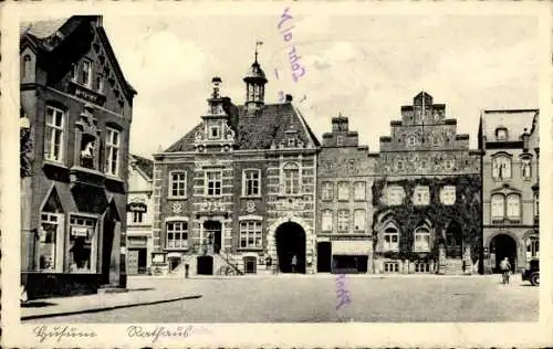 Ak Husum Nordfriesland, Rathaus mit Apotheke