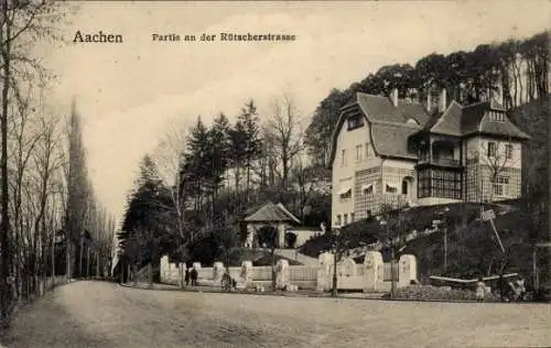 Ak Aachen, Rütscherstraße, Villa