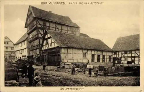 Ak Bad Wildungen in Hessen, Altstadt, Fachwerkhäuser