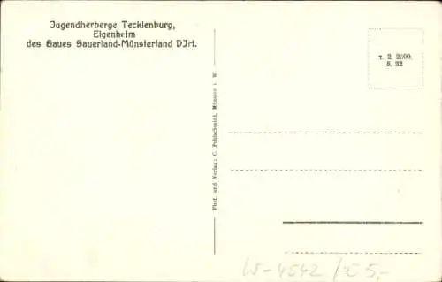 Ak Tecklenburg in Nordrhein Westfalen, Haus Mark, Jugendherberge, Kirche