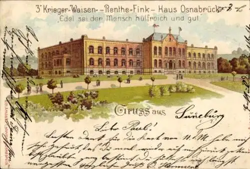 Ak Lüneburg in Niedersachsen, 3 Krieger-Waisen, Renthe-Fink, Haus Osnabrück