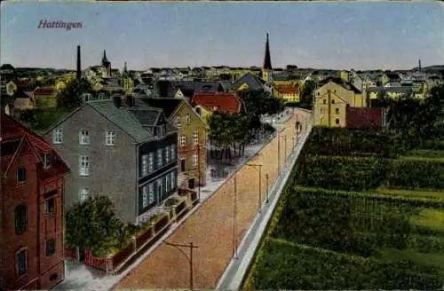 Ak Hattingen Nordrhein Westfalen, Straßenansicht