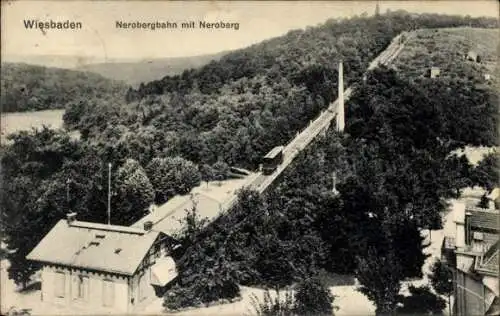 Ak Wiesbaden Hessen, Nerobergbahn mit Neroberg