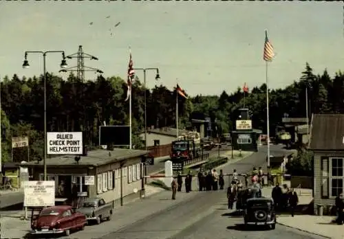 Ak Helmstedt in Niedersachsen, Zonengrenze, Autobahn-Kontrollpunkt, Allied Check Point