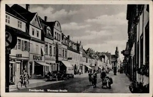 Ak Frankenthal in der Pfalz, Wormser Straße, Geschäft Kuch
